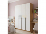 Шкаф 4-хстворчатый с доводчиками Лион сонома/белый