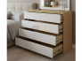 Комод 1200 8 ящиков сонома/белый