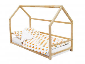 Детская кровать-домик Монтессори Svogen натура