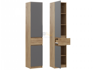 Шкаф ШК-001 ЛДСП Бостон Лайт Фасад серый шифер