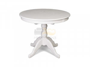 Стол СО 900 круглый раздвижной белая эмаль