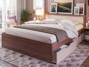 Кровать КР 605 с ящиками Гармония ясень