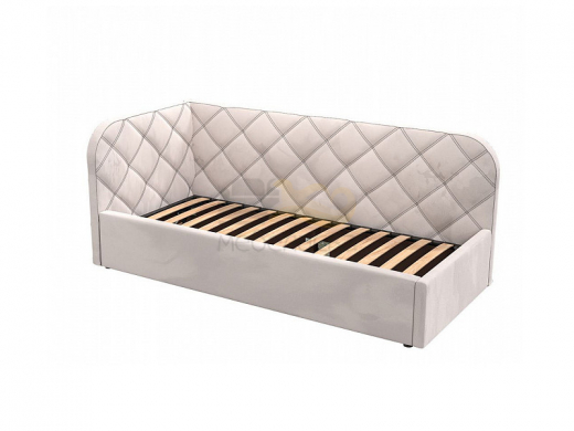 Кровать-софа Комфорт-1 Левая Ромб с ПМ велюр бежевый