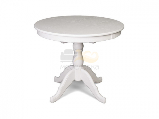 Стол СО 900 круглый раздвижной белая эмаль